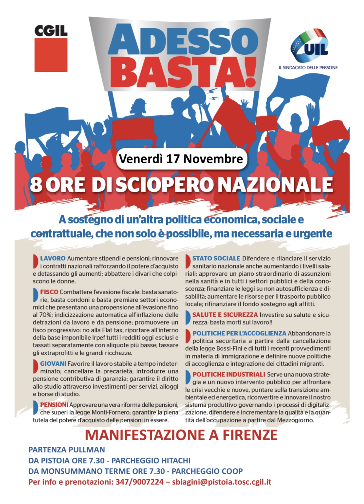 manifestazione 17 novembre 2023