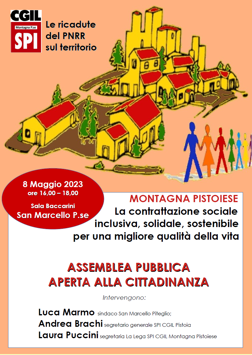 Locandina Contrattazione Sociale MONTAGNA 8.5.2023