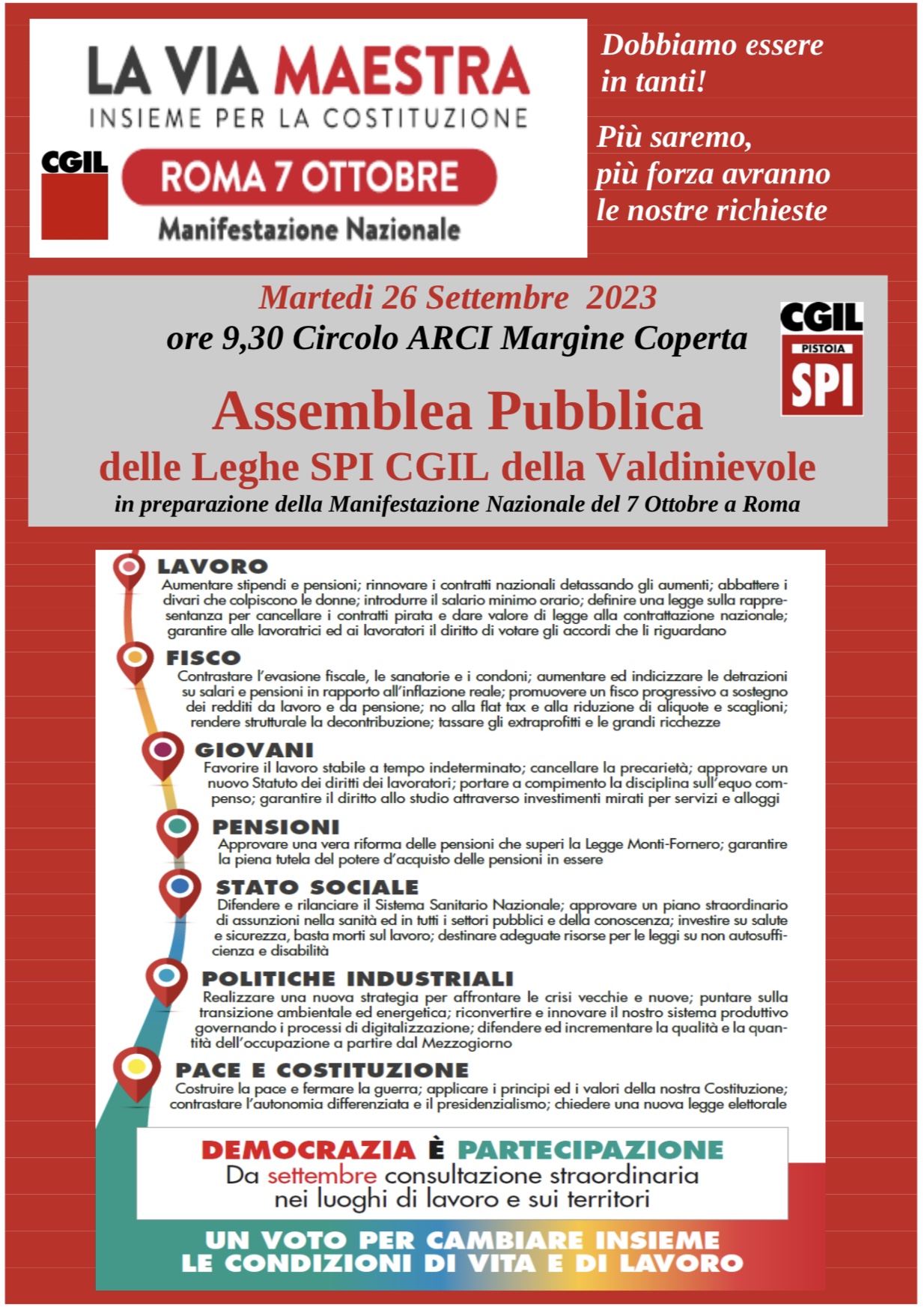 assemblea pubbllica Leghe SPI Valdinievole 26 settembre 2023
