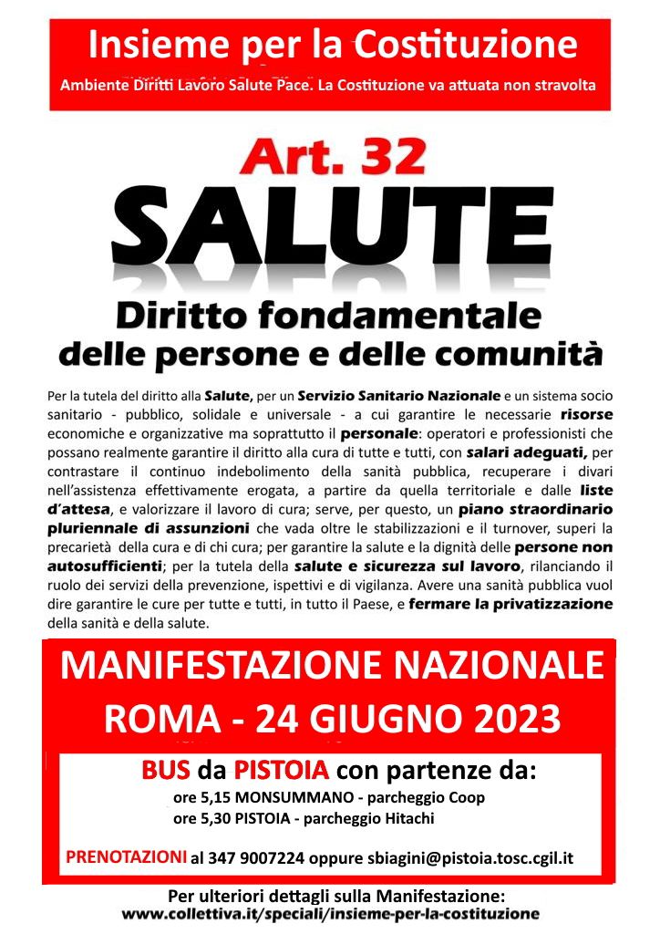 locandina 24 giugno 2023 manifestazione a Roma