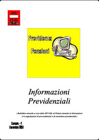 Notiziario SPI CGIL Pistoia anno I nr 1 - Novembre 2004